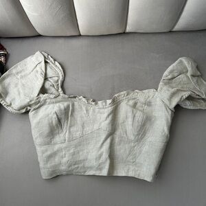 Aritzia Wilfred wander linen blouse